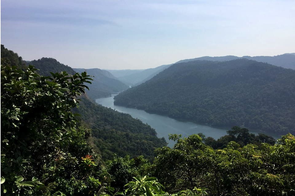 A view of Sharavathi Valley from the viewpoint overlooking Gersoppa reservoir